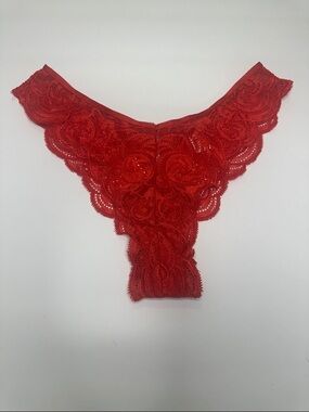 Vintage 2006 Victoria's Secret Very Sexy Brazilian Red Lace Panty